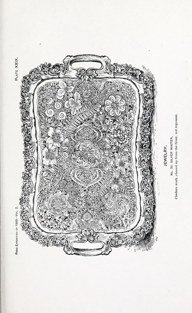 An illustration from Textile fabrics, wearing apparel, and accessories : Universal Exposition at Paris, 1889 : report on group IV, 1893, leaf 87