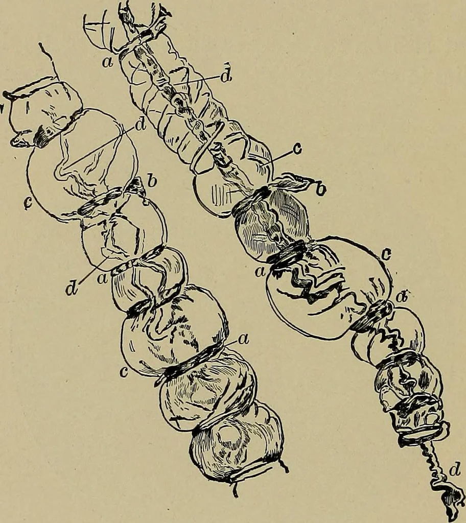 An illustration from The textile fibres; their physical, microscopical, and chemical properties, 1904, leaf 149