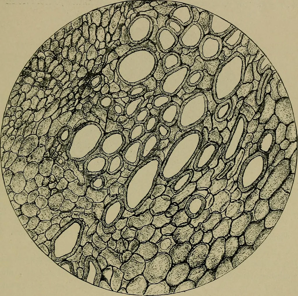 An illustration from The textile fibres; their physical, microscopical, and chemical properties, 1904, leaf 208