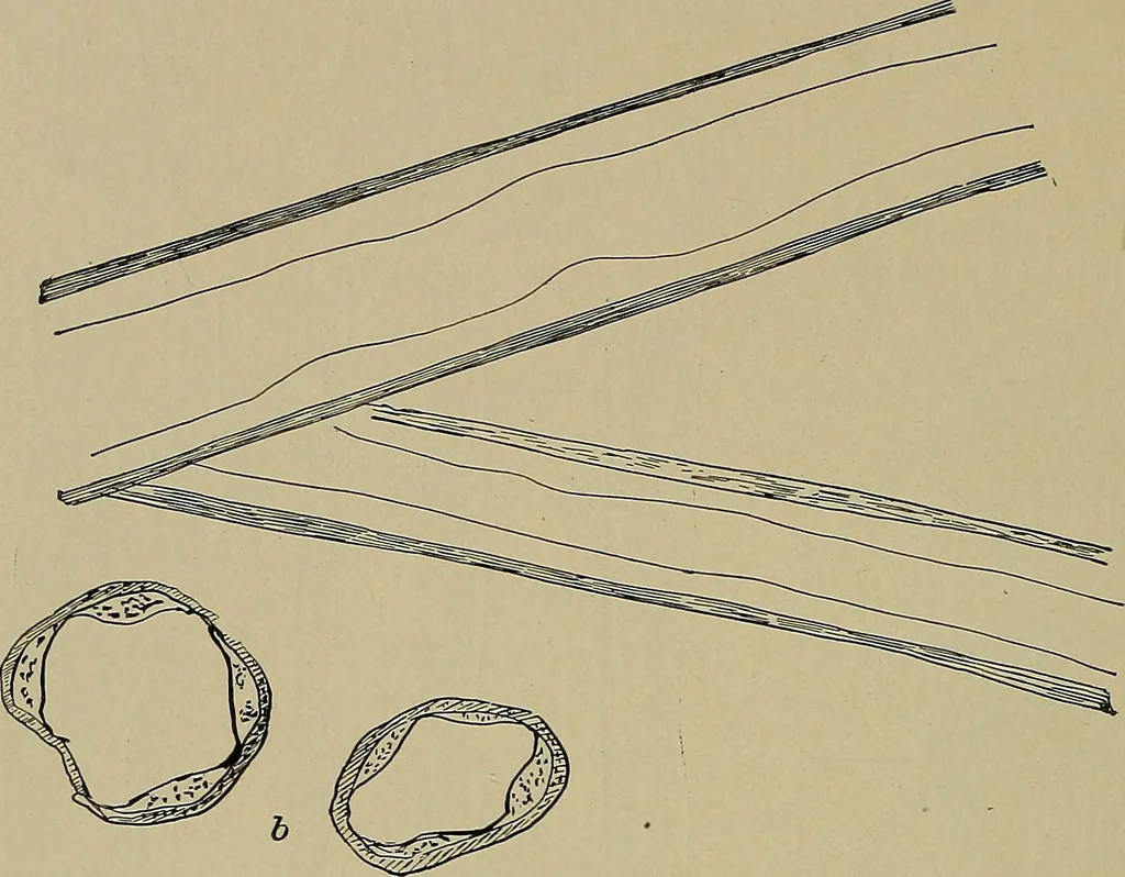 An illustration from The textile fibres; their physical, microscopical, and chemical properties, 1904, leaf 241