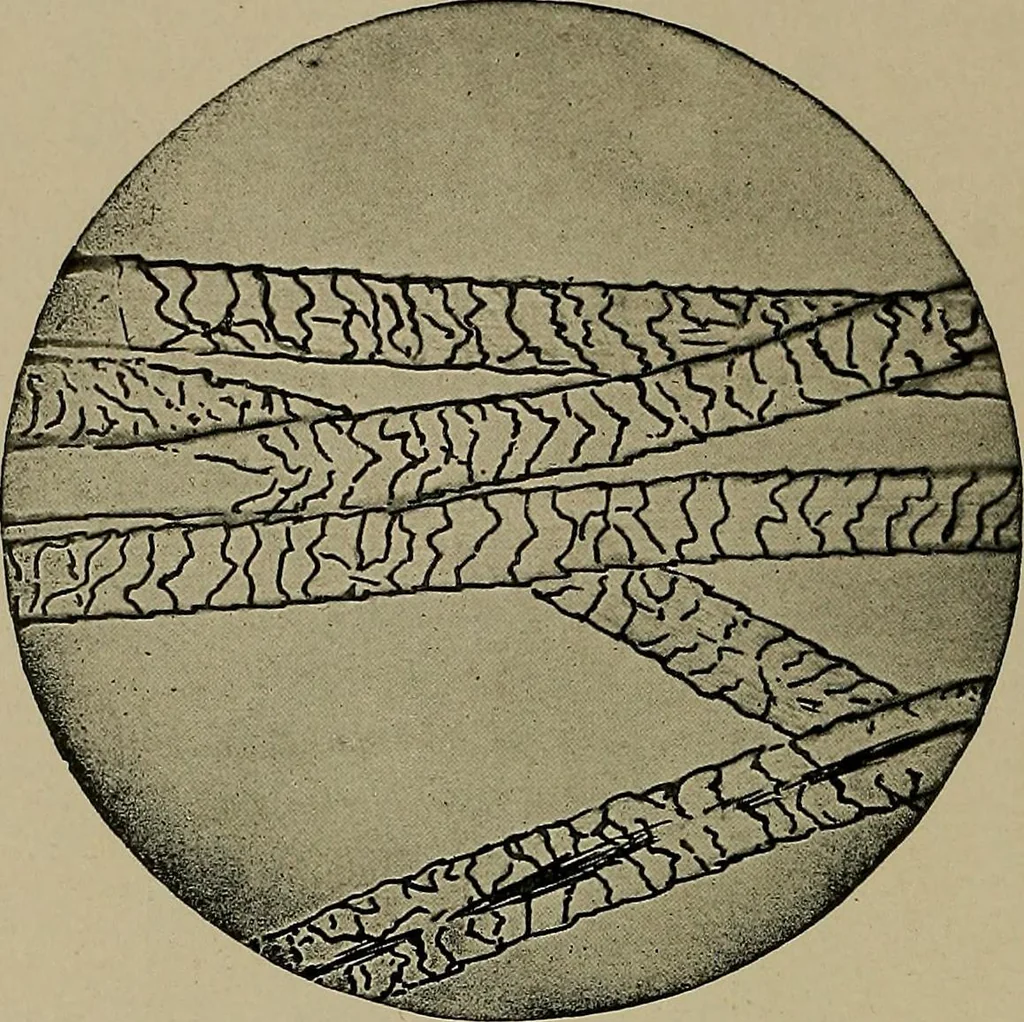 An illustration from The textile fibres; their physical, microscopical, and chemical properties, 1904, leaf 27