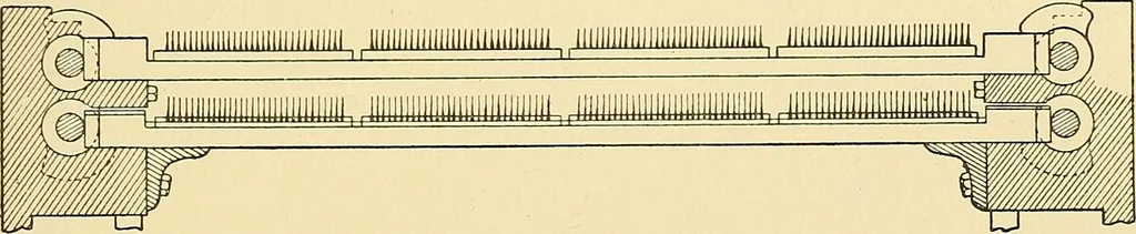 An illustration from The textile industries : a practical guide to fibres, yarns & fabrics in every branch of textile manufacture, including preparation of fibres, spinning, doubling, designing, weaving, bleaching, printing, dyeing and finishing, 1910, leaf 126
