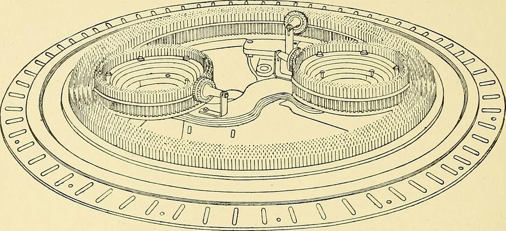 An illustration from The textile industries : a practical guide to fibres, yarns & fabrics in every branch of textile manufacture, including preparation of fibres, spinning, doubling, designing, weaving, bleaching, printing, dyeing and finishing, 1910, leaf 139