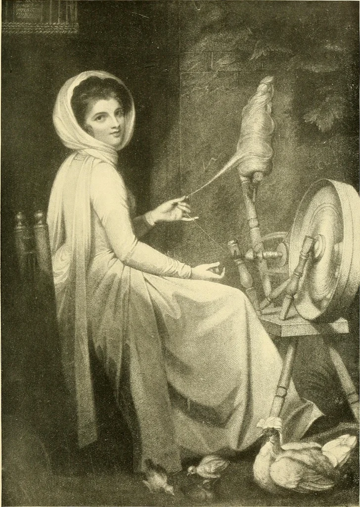 An illustration from The textile industries : a practical guide to fibres, yarns & fabrics in every branch of textile manufacture, including preparation of fibres, spinning, doubling, designing, weaving, bleaching, printing, dyeing and finishing, 1910, leaf 166