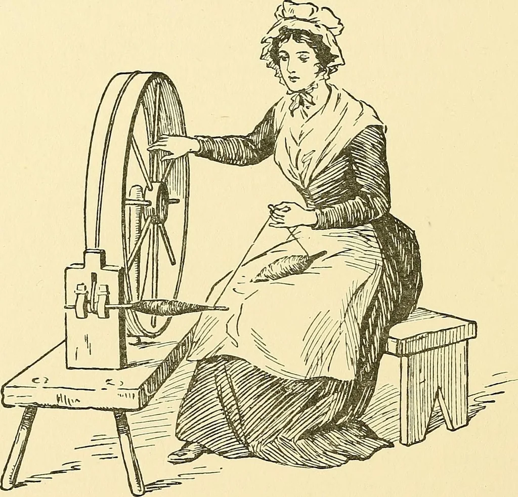 An illustration from The textile industries : a practical guide to fibres, yarns & fabrics in every branch of textile manufacture, including preparation of fibres, spinning, doubling, designing, weaving, bleaching, printing, dyeing and finishing, 1910, leaf 171