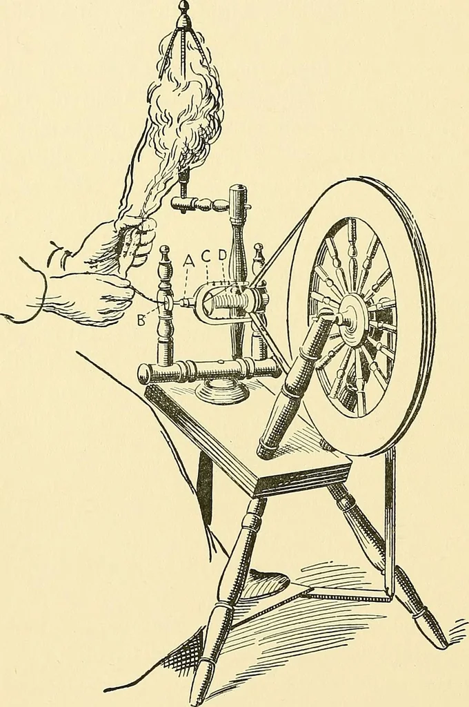 An illustration from The textile industries : a practical guide to fibres, yarns & fabrics in every branch of textile manufacture, including preparation of fibres, spinning, doubling, designing, weaving, bleaching, printing, dyeing and finishing, 1910, leaf 173