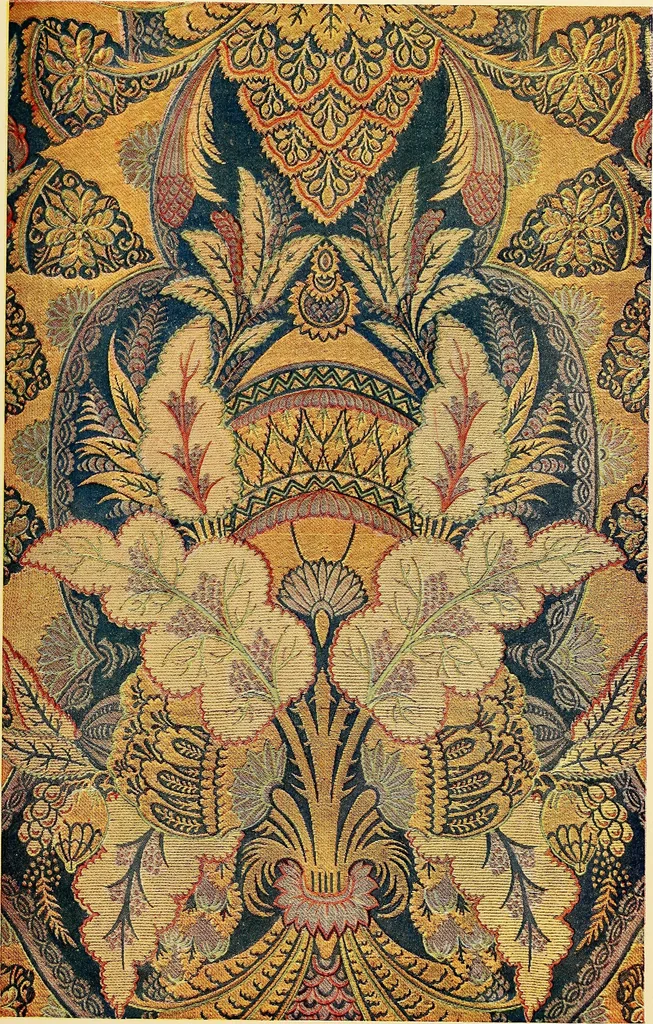 An illustration from The textile industries : a practical guide to fibres, yarns & fabrics in every branch of textile manufacture, including preparation of fibres, spinning, doubling, designing, weaving, bleaching, printing, dyeing and finishing, 1910, leaf 54