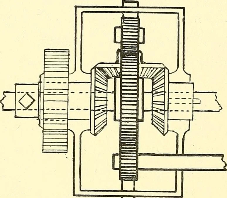 An illustration from The textile industries : a practical guide to fibres, yarns & fabrics in every branch of textile manufacture, including preparation of fibres, spinning, doubling, designing, weaving, bleaching, printing, dyeing and finishing, 1910, leaf 20