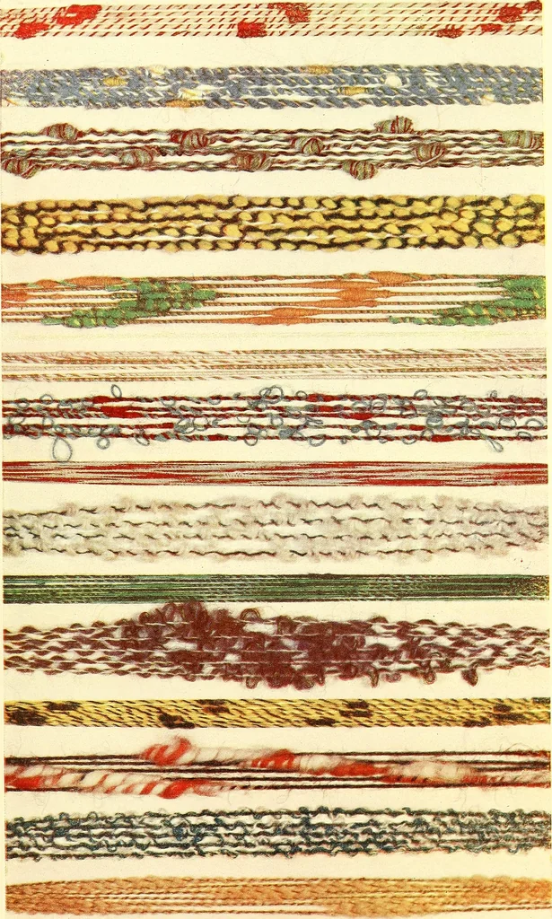 An illustration from The textile industries : a practical guide to fibres, yarns & fabrics in every branch of textile manufacture, including preparation of fibres, spinning, doubling, designing, weaving, bleaching, printing, dyeing and finishing, 1910, leaf 210