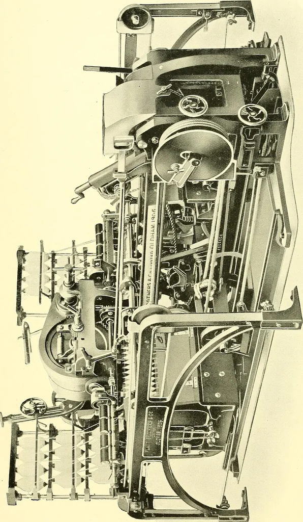 An illustration from The textile industries : a practical guide to fibres, yarns & fabrics in every branch of textile manufacture, including preparation of fibres, spinning, doubling, designing, weaving, bleaching, printing, dyeing and finishing, 1910, leaf 8