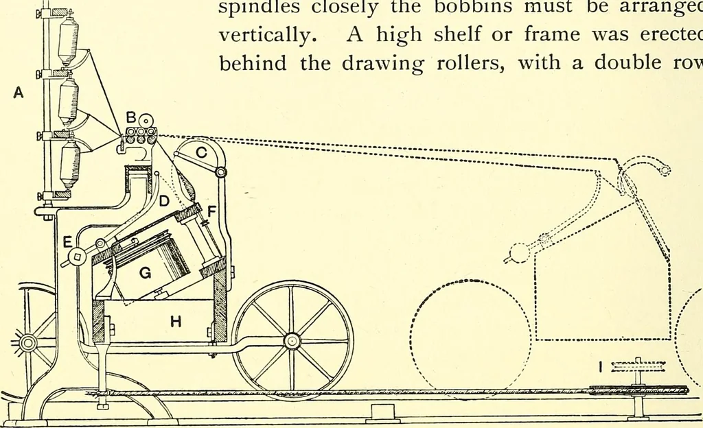 An illustration from The textile industries : a practical guide to fibres, yarns & fabrics in every branch of textile manufacture, including preparation of fibres, spinning, doubling, designing, weaving, bleaching, printing, dyeing and finishing, 1910, leaf 81