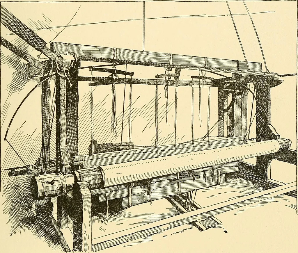 An illustration from The textile industries : a practical guide to fibres, yarns & fabrics in every branch of textile manufacture, including preparation of fibres, spinning, doubling, designing, weaving, bleaching, printing, dyeing and finishing, 1910, leaf 152