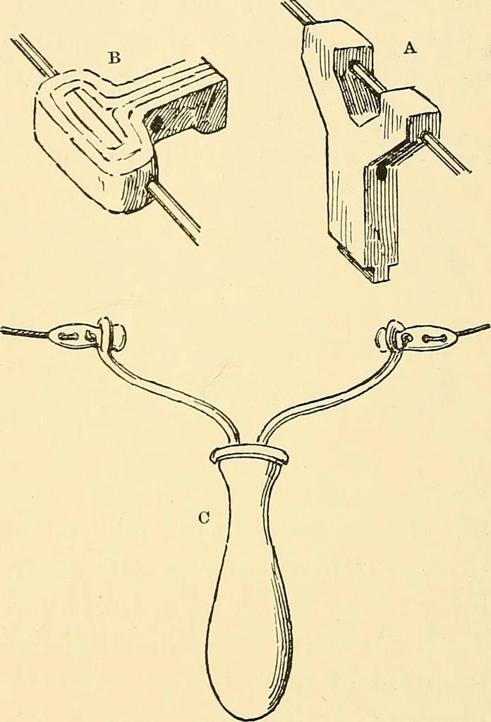 An illustration from The textile industries : a practical guide to fibres, yarns & fabrics in every branch of textile manufacture, including preparation of fibres, spinning, doubling, designing, weaving, bleaching, printing, dyeing and finishing, 1910, leaf 160