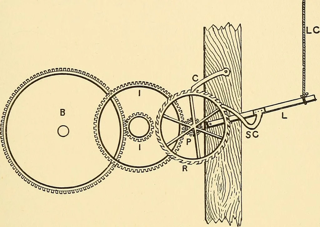An illustration from The textile industries : a practical guide to fibres, yarns & fabrics in every branch of textile manufacture, including preparation of fibres, spinning, doubling, designing, weaving, bleaching, printing, dyeing and finishing, 1910, leaf 162