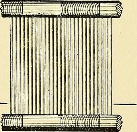 An illustration from The textile industries : a practical guide to fibres, yarns & fabrics in every branch of textile manufacture, including preparation of fibres, spinning, doubling, designing, weaving, bleaching, printing, dyeing and finishing, 1910, leaf 123