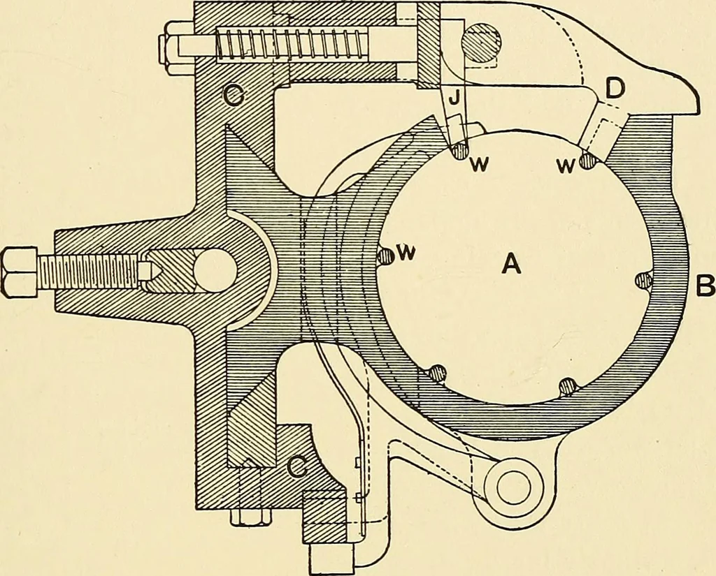 An illustration from The textile industries : a practical guide to fibres, yarns & fabrics in every branch of textile manufacture, including preparation of fibres, spinning, doubling, designing, weaving, bleaching, printing, dyeing and finishing, 1910, leaf 128