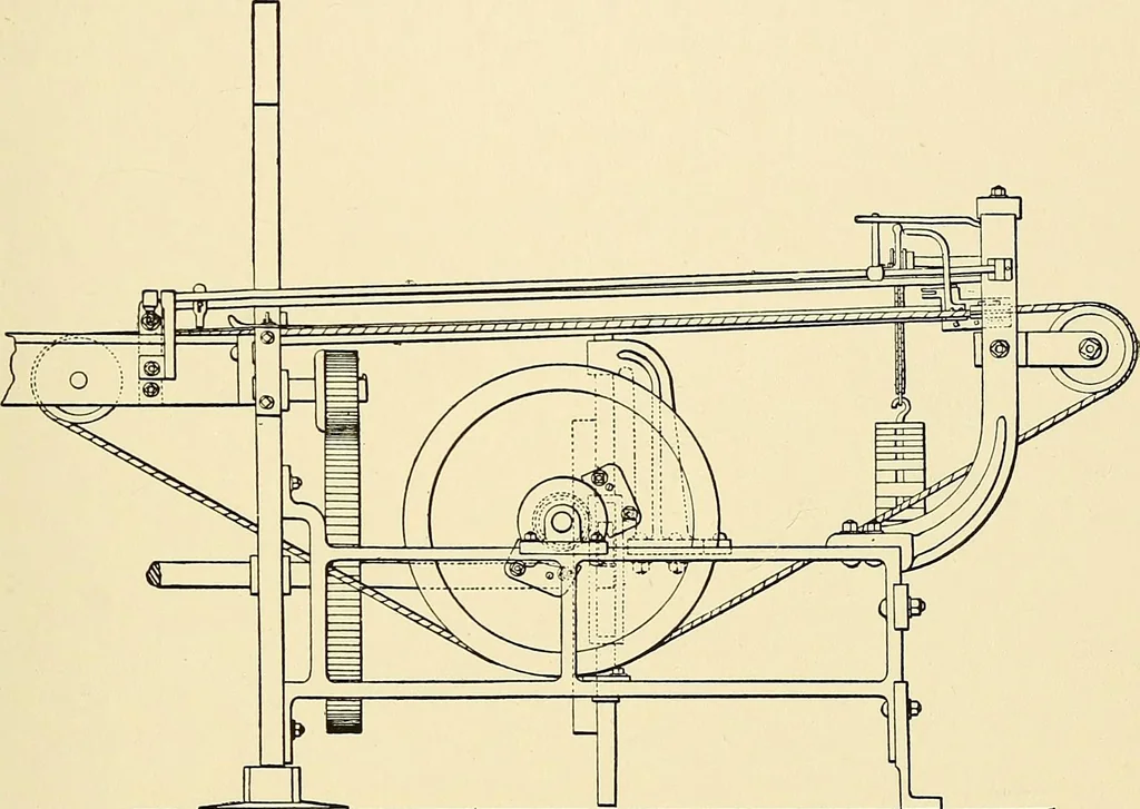 An illustration from The textile industries : a practical guide to fibres, yarns & fabrics in every branch of textile manufacture, including preparation of fibres, spinning, doubling, designing, weaving, bleaching, printing, dyeing and finishing, 1910, leaf 134