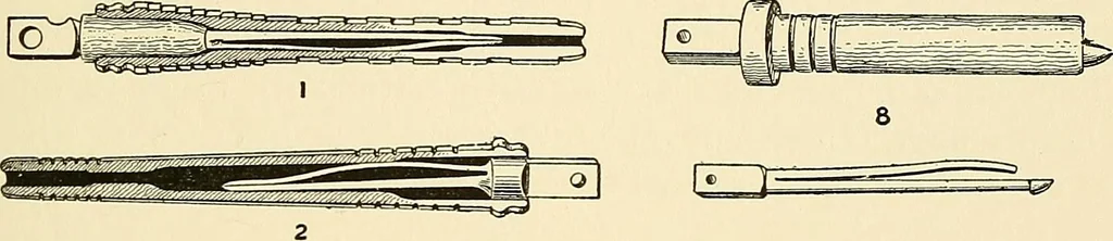 An illustration from The textile industries : a practical guide to fibres, yarns & fabrics in every branch of textile manufacture, including preparation of fibres, spinning, doubling, designing, weaving, bleaching, printing, dyeing and finishing, 1910, leaf 138