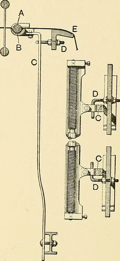 An illustration from The textile industries : a practical guide to fibres, yarns & fabrics in every branch of textile manufacture, including preparation of fibres, spinning, doubling, designing, weaving, bleaching, printing, dyeing and finishing, 1910, leaf 190