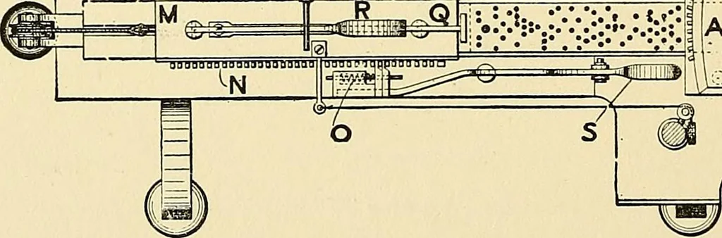 An illustration from The textile industries : a practical guide to fibres, yarns & fabrics in every branch of textile manufacture, including preparation of fibres, spinning, doubling, designing, weaving, bleaching, printing, dyeing and finishing, 1910, leaf 83