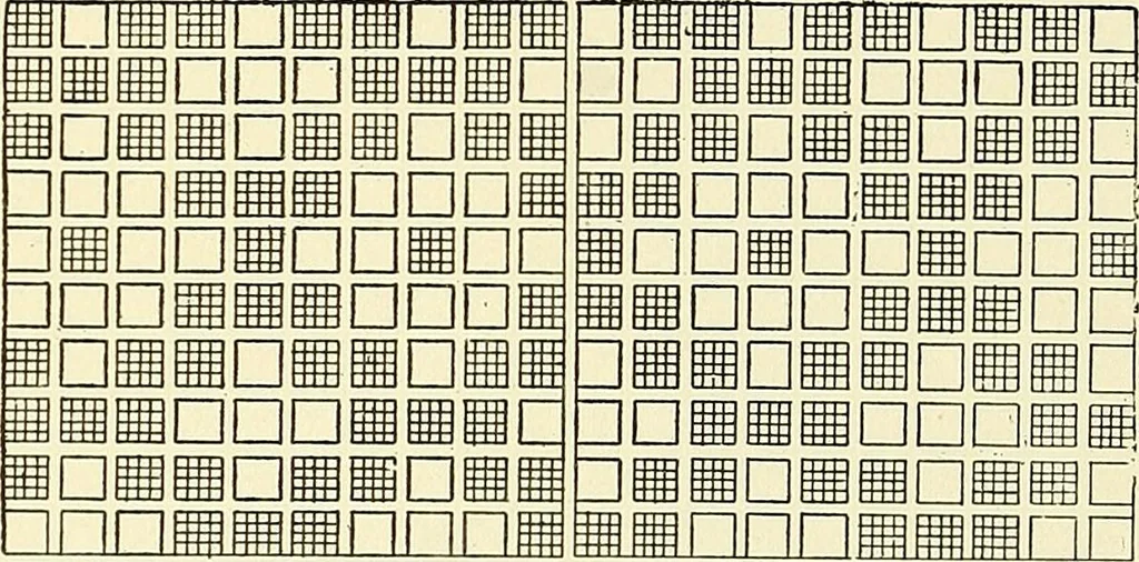 An illustration from The textile industries : a practical guide to fibres, yarns & fabrics in every branch of textile manufacture, including preparation of fibres, spinning, doubling, designing, weaving, bleaching, printing, dyeing and finishing, 1910, leaf 120