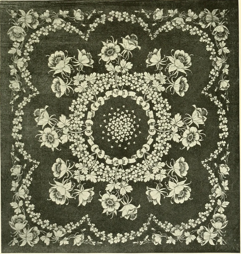 An illustration from The textile industries : a practical guide to fibres, yarns & fabrics in every branch of textile manufacture, including preparation of fibres, spinning, doubling, designing, weaving, bleaching, printing, dyeing and finishing, 1910, leaf 126