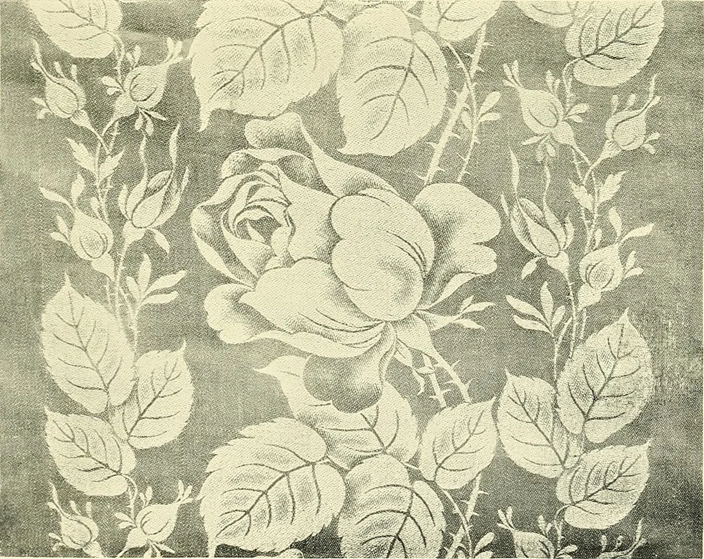 An illustration from The textile industries : a practical guide to fibres, yarns & fabrics in every branch of textile manufacture, including preparation of fibres, spinning, doubling, designing, weaving, bleaching, printing, dyeing and finishing, 1910, leaf 130