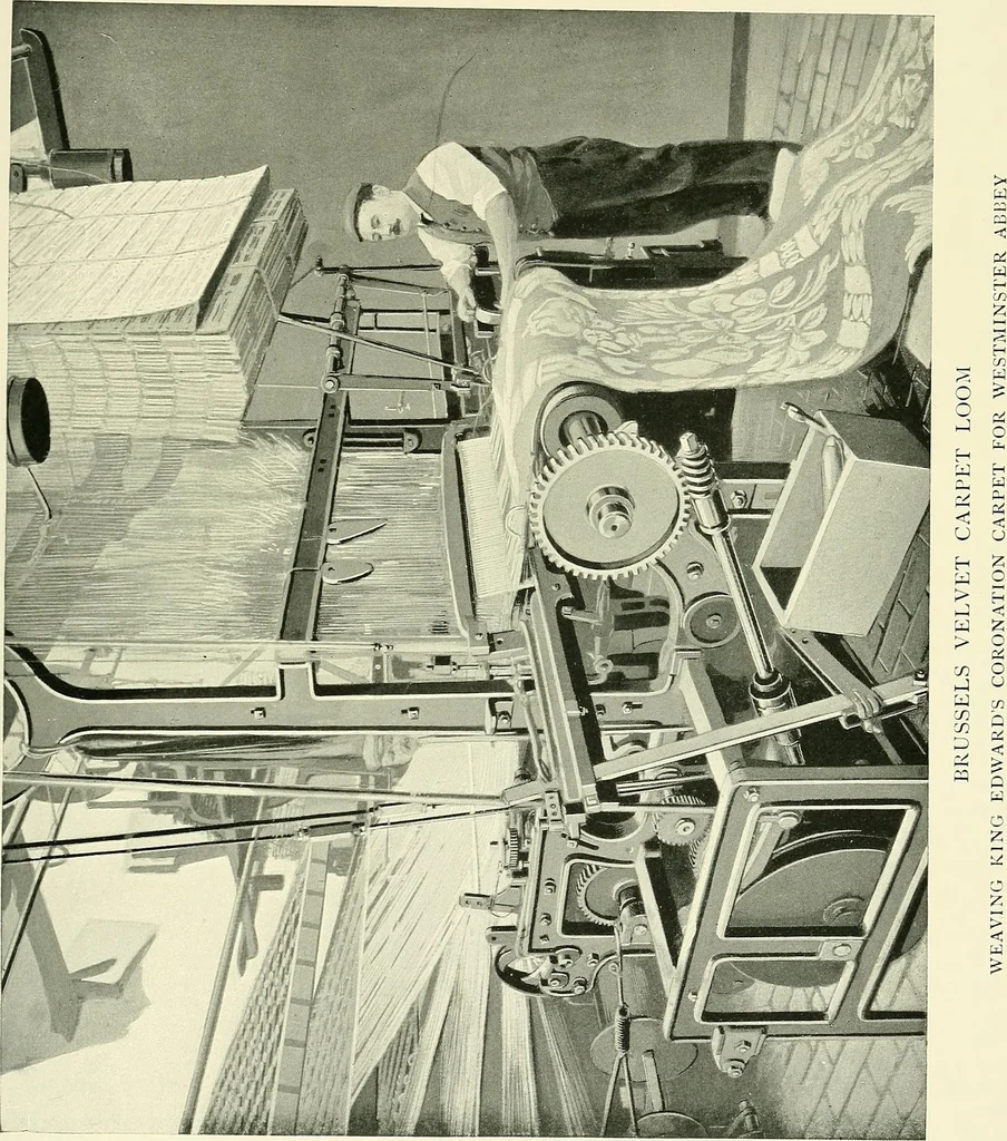 An illustration from The textile industries : a practical guide to fibres, yarns & fabrics in every branch of textile manufacture, including preparation of fibres, spinning, doubling, designing, weaving, bleaching, printing, dyeing and finishing, 1910, leaf 250