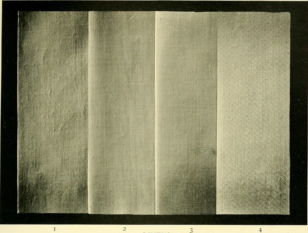 An illustration from The textile industries : a practical guide to fibres, yarns & fabrics in every branch of textile manufacture, including preparation of fibres, spinning, doubling, designing, weaving, bleaching, printing, dyeing and finishing, 1910, leaf 56