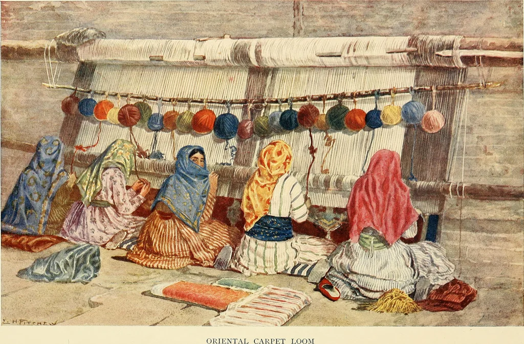 An illustration from The textile industries : a practical guide to fibres, yarns & fabrics in every branch of textile manufacture, including preparation of fibres, spinning, doubling, designing, weaving, bleaching, printing, dyeing and finishing, 1910, leaf 7