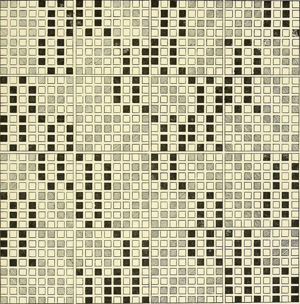 An illustration from The textile industries : a practical guide to fibres, yarns & fabrics in every branch of textile manufacture, including preparation of fibres, spinning, doubling, designing, weaving, bleaching, printing, dyeing and finishing, 1910, leaf 74