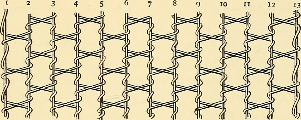 An illustration from The textile industries : a practical guide to fibres, yarns & fabrics in every branch of textile manufacture, including preparation of fibres, spinning, doubling, designing, weaving, bleaching, printing, dyeing and finishing, 1910, leaf 124