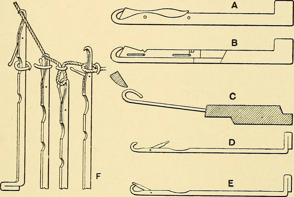 An illustration from The textile industries : a practical guide to fibres, yarns & fabrics in every branch of textile manufacture, including preparation of fibres, spinning, doubling, designing, weaving, bleaching, printing, dyeing and finishing, 1910, leaf 56
