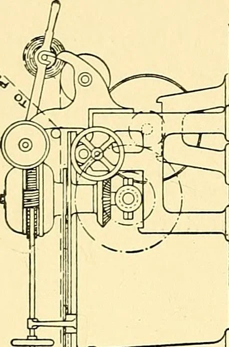 An illustration from The textile industries : a practical guide to fibres, yarns & fabrics in every branch of textile manufacture, including preparation of fibres, spinning, doubling, designing, weaving, bleaching, printing, dyeing and finishing, 1910, leaf 107
