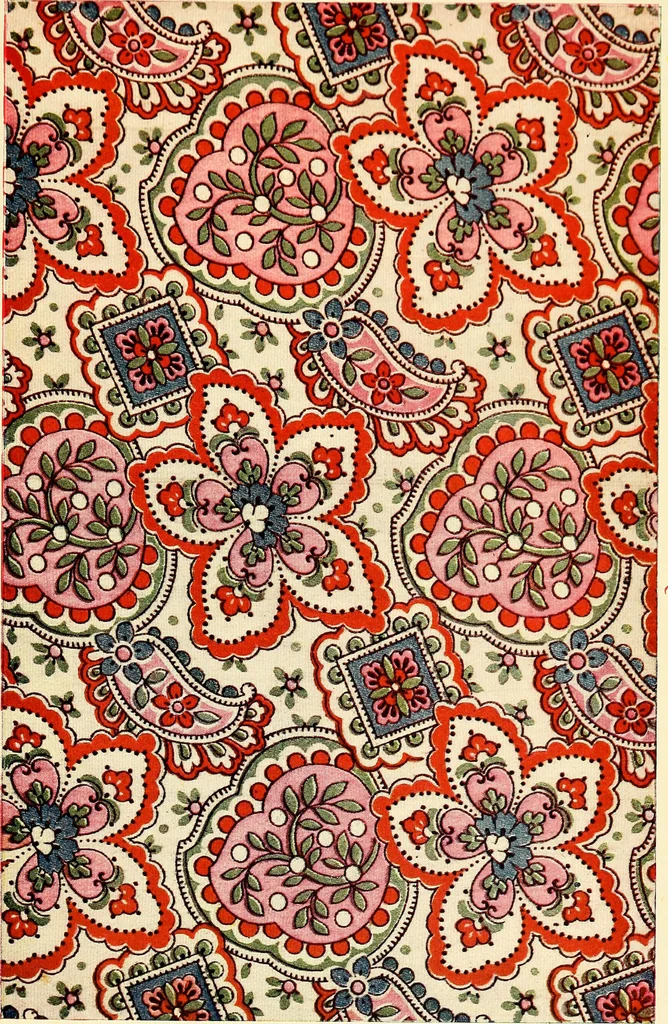 An illustration from The textile industries : a practical guide to fibres, yarns & fabrics in every branch of textile manufacture, including preparation of fibres, spinning, doubling, designing, weaving, bleaching, printing, dyeing and finishing, 1910, leaf 60