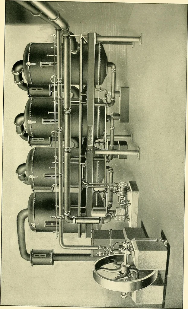 An illustration from The textile industries : a practical guide to fibres, yarns & fabrics in every branch of textile manufacture, including preparation of fibres, spinning, doubling, designing, weaving, bleaching, printing, dyeing and finishing, 1910, leaf 68
