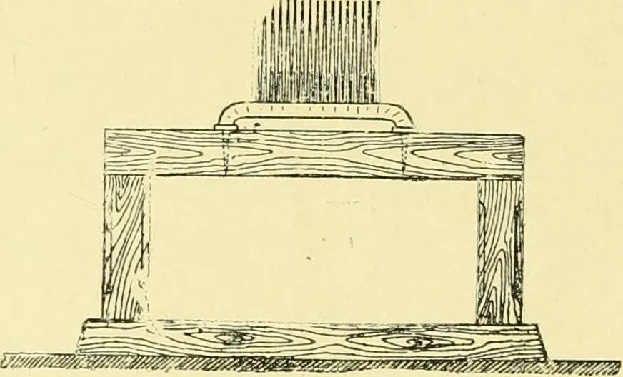 An illustration from Textile raw materials and their conversion into yarns : (the study of the raw materials and the technology of the spinning process) a text-book for textile, trade and higher technical schools, as also for self-instruction ; based upon the ordinary syllabus and curriculum of the Imperial and Royal Austrian weaving schools, 1901, leaf 25