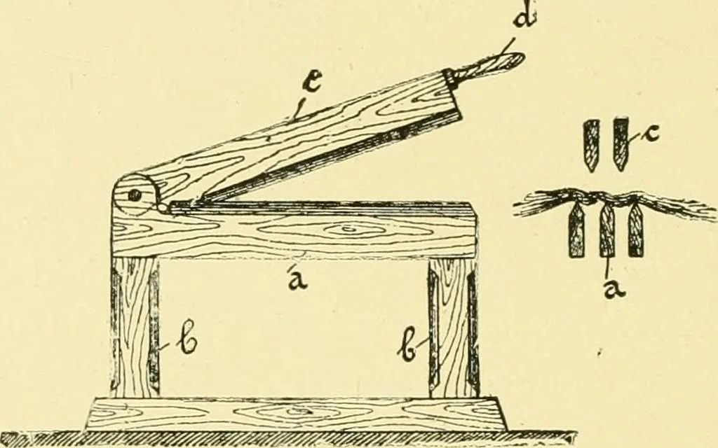 An illustration from Textile raw materials and their conversion into yarns : (the study of the raw materials and the technology of the spinning process) a text-book for textile, trade and higher technical schools, as also for self-instruction ; based upon the ordinary syllabus and curriculum of the Imperial and Royal Austrian weaving schools, 1901, leaf 29