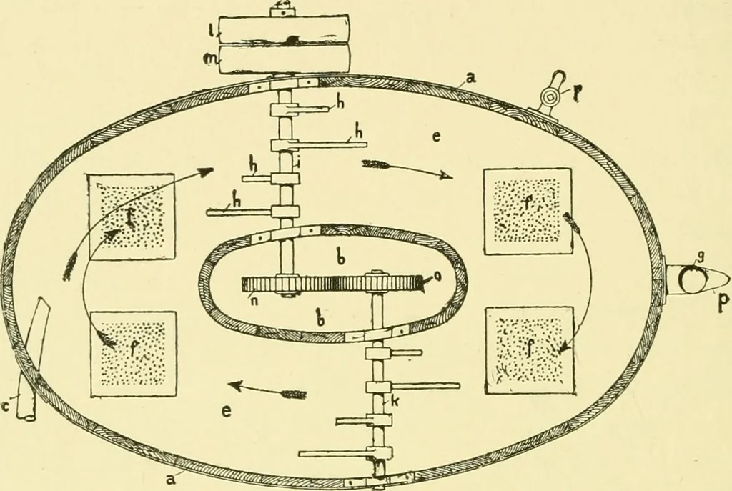 An illustration from Textile raw materials and their conversion into yarns : (the study of the raw materials and the technology of the spinning process) a text-book for textile, trade and higher technical schools, as also for self-instruction ; based upon the ordinary syllabus and curriculum of the Imperial and Royal Austrian weaving schools, 1901, leaf 309