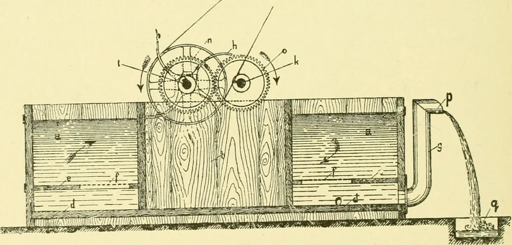 An illustration from Textile raw materials and their conversion into yarns : (the study of the raw materials and the technology of the spinning process) a text-book for textile, trade and higher technical schools, as also for self-instruction ; based upon the ordinary syllabus and curriculum of the Imperial and Royal Austrian weaving schools, 1901, leaf 309