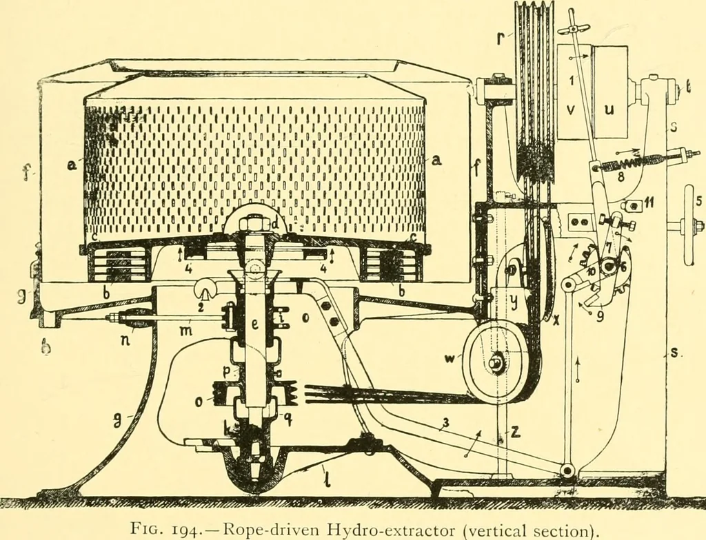 An illustration from Textile raw materials and their conversion into yarns : (the study of the raw materials and the technology of the spinning process) a text-book for textile, trade and higher technical schools, as also for self-instruction ; based upon the ordinary syllabus and curriculum of the Imperial and Royal Austrian weaving schools, 1901, leaf 320