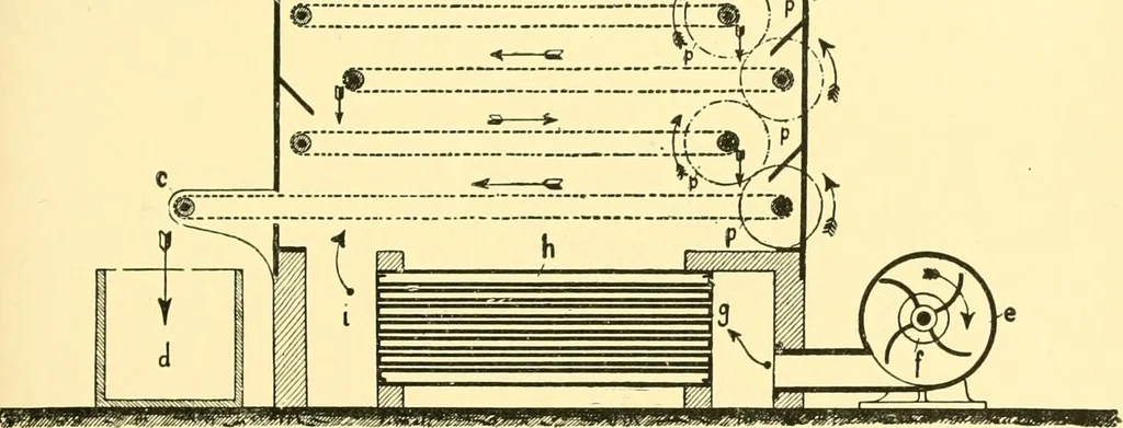 An illustration from Textile raw materials and their conversion into yarns : (the study of the raw materials and the technology of the spinning process) a text-book for textile, trade and higher technical schools, as also for self-instruction ; based upon the ordinary syllabus and curriculum of the Imperial and Royal Austrian weaving schools, 1901, leaf 324