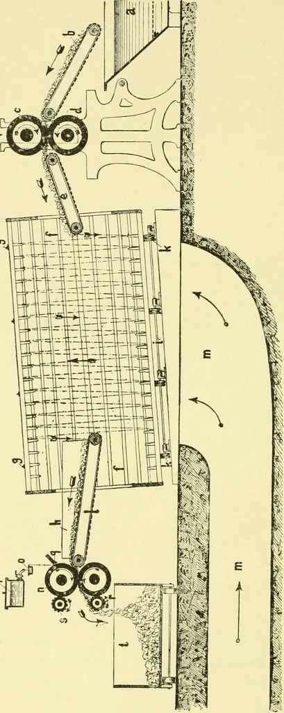 An illustration from Textile raw materials and their conversion into yarns : (the study of the raw materials and the technology of the spinning process) a text-book for textile, trade and higher technical schools, as also for self-instruction ; based upon the ordinary syllabus and curriculum of the Imperial and Royal Austrian weaving schools, 1901, leaf 409