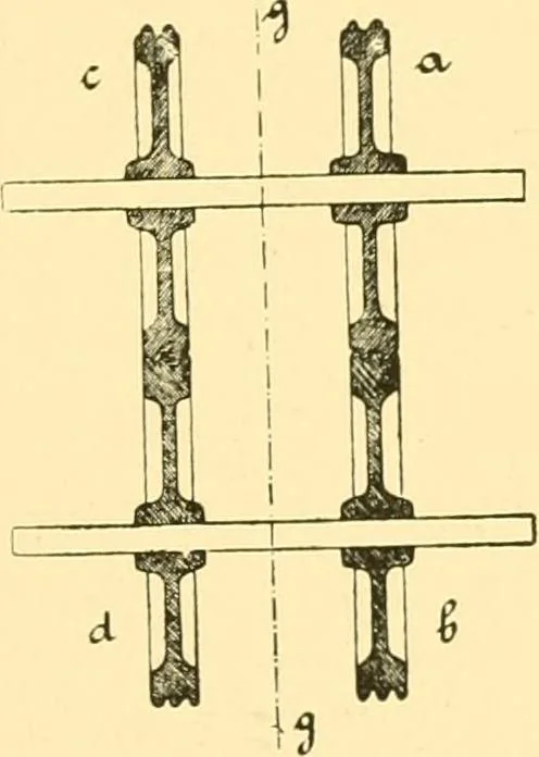 An illustration from Textile raw materials and their conversion into yarns : (the study of the raw materials and the technology of the spinning process) a text-book for textile, trade and higher technical schools, as also for self-instruction ; based upon the ordinary syllabus and curriculum of the Imperial and Royal Austrian weaving schools, 1901, leaf 44