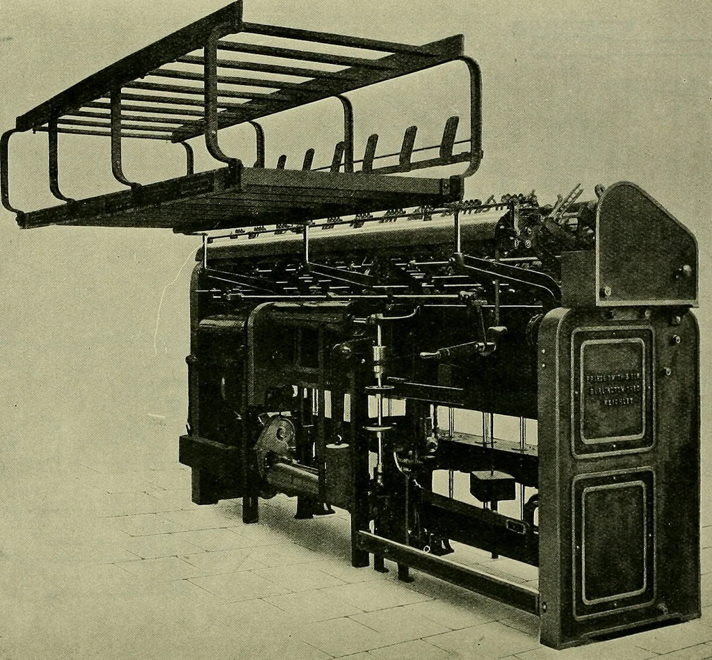 An illustration from Textiles, 1922, leaf 187
