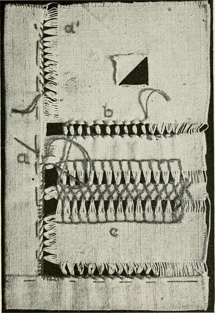An illustration from Textiles and clothing, by Kate Heintz Watson, 1914, leaf 136