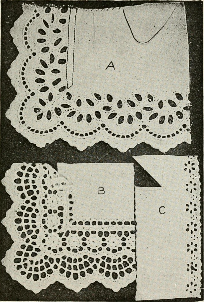 An illustration from Textiles and clothing, by Kate Heintz Watson, 1914, leaf 178