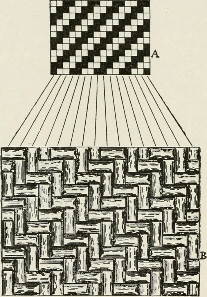 An illustration from Textiles and clothing, by Kate Heintz Watson, 1914, leaf 91