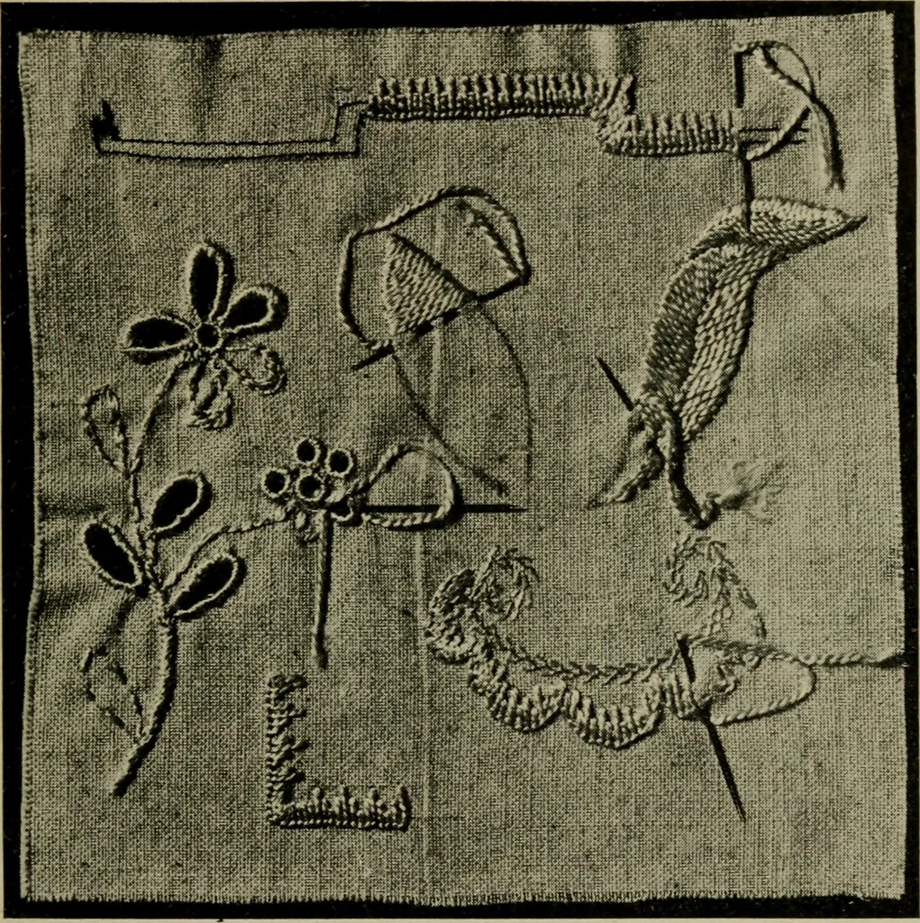 An illustration from Textiles and clothing, 1907, leaf 128