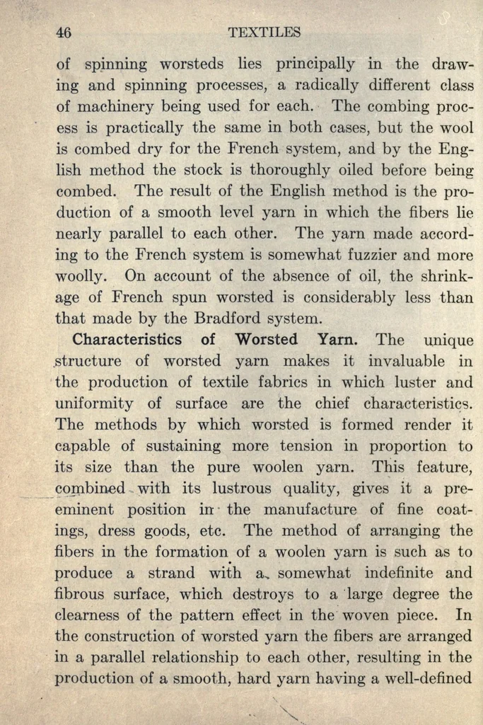 An illustration from Textiles for commercial, industrial, and domestic arts schools ; also adapted to those engaged in wholesale and retail dry goods, wool, cotton, and dressmaker's trades, 1912, leaf 62